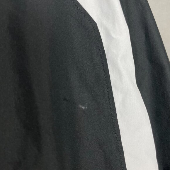 Adidas Windbreaker Jacket Men Sz Large SAMPLE Black White Track Athletic Relaxed - Picture 10 of 12